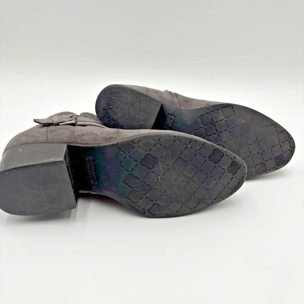 Sonoma Women's‎ Ankle Boots Size 10 Gray Faux Suede Booties
